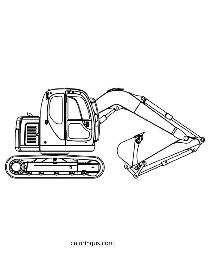 Digger Pictures To Colour Coloring Page