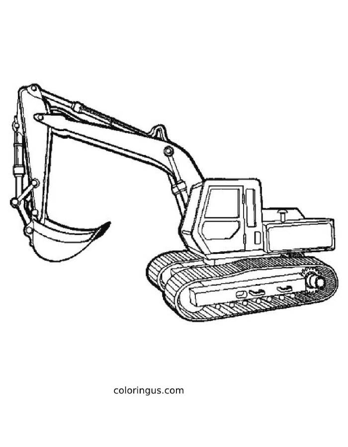 Digger Pictures To Print Coloring Page
