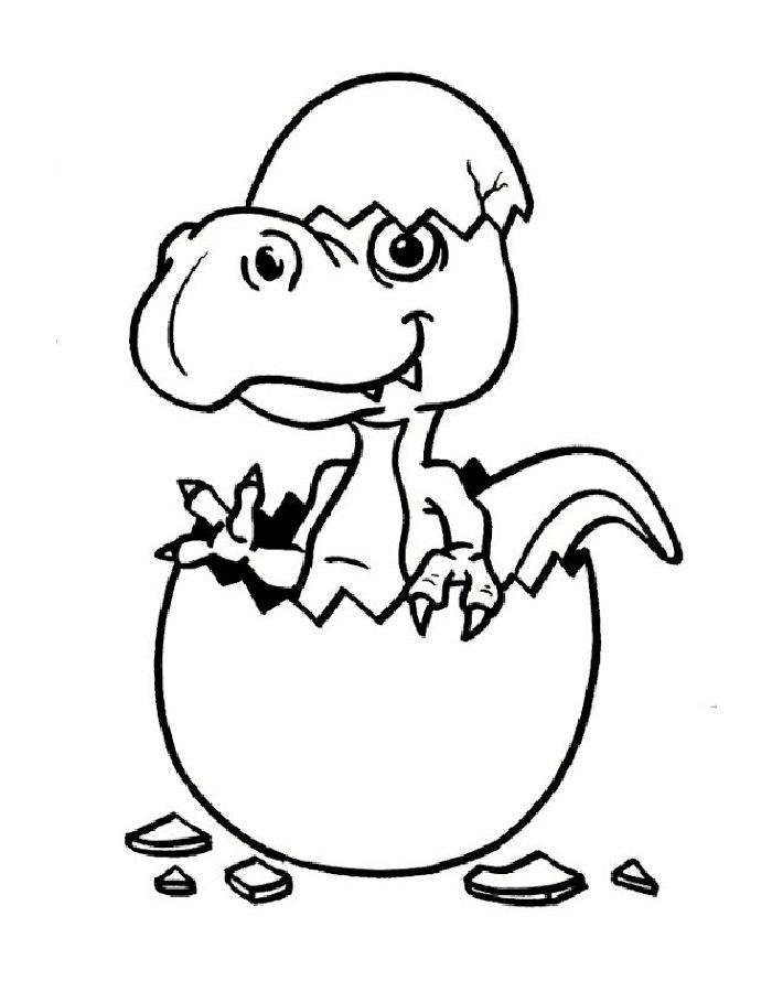 Dino Egg Coloring Page