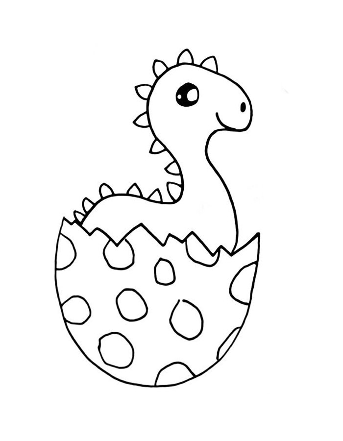 Dinosaur Easter Coloring Page