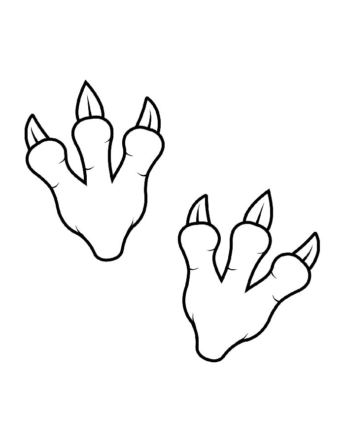 Dinosaur Footprint Coloring Page