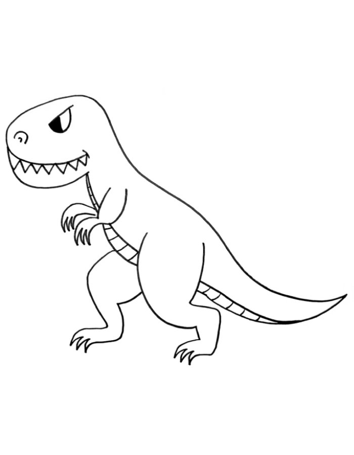 Dinosaur For Kids Coloring Page