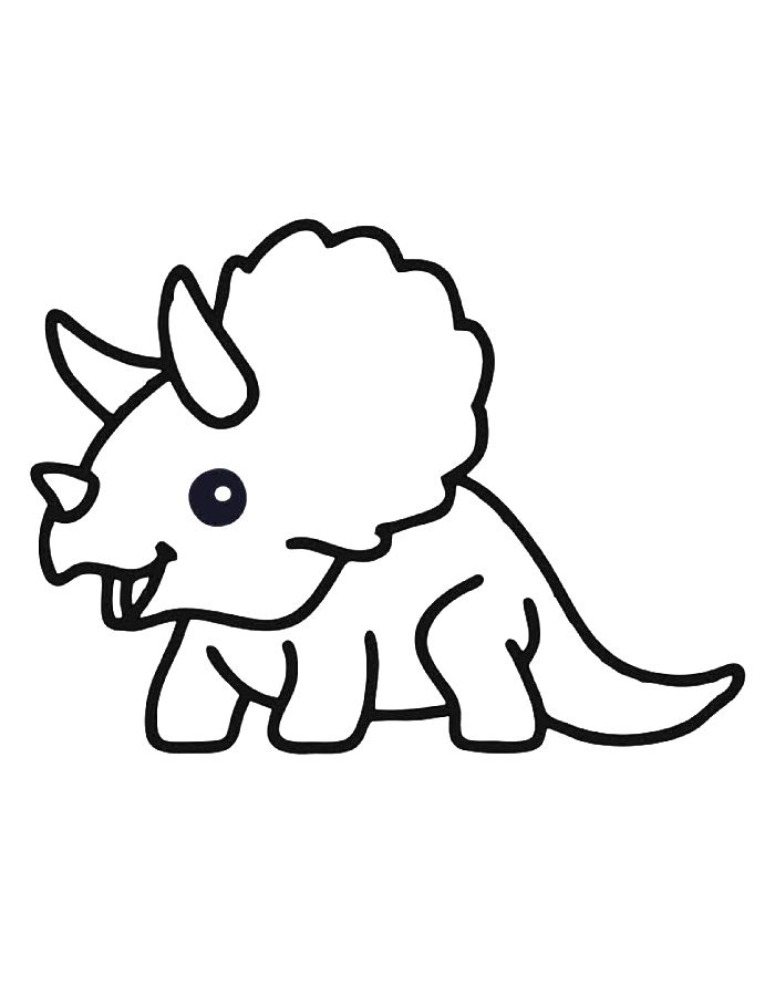 Dinosaur Triceratops Coloring Page