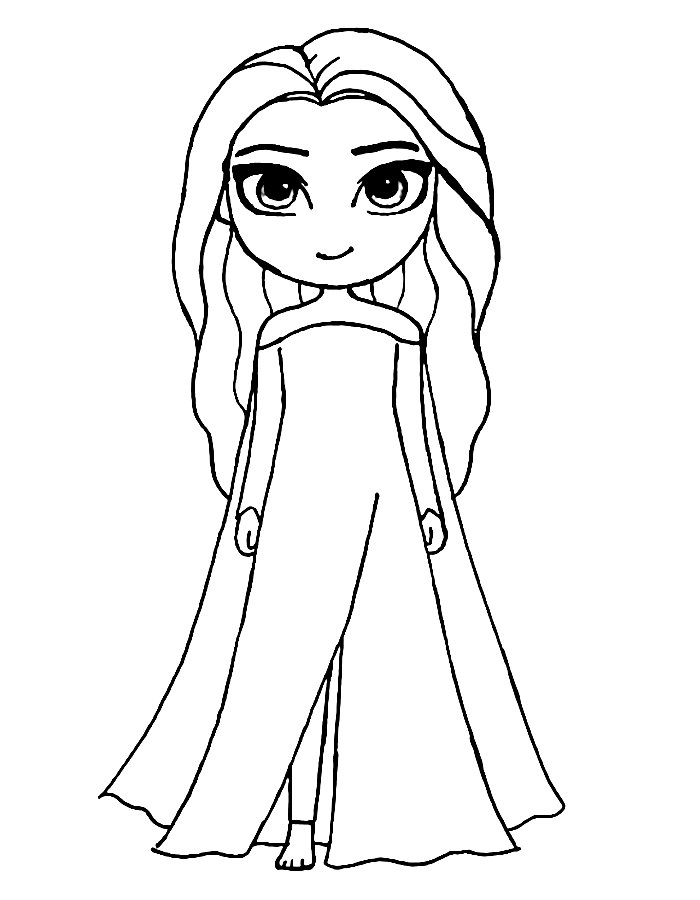 Disney Frozen Balack And Elsa Coloring Page