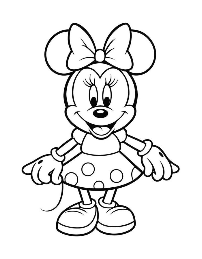 Disney Minnie Mouse Printable Coloring Page