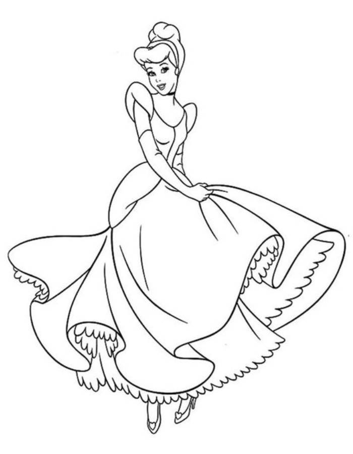 Disney Princess Cinderella Printable Pdf Coloring Page