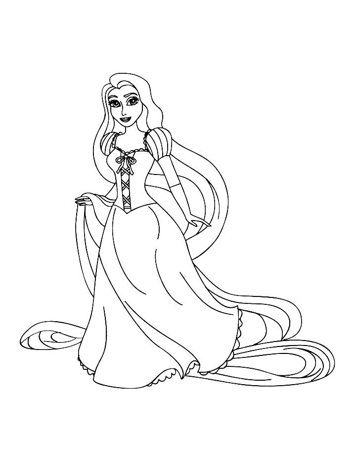 Disney Princess Rapunzel Coloring Page