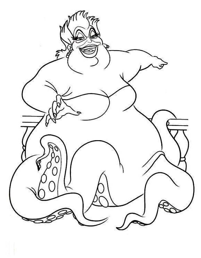 Disney Ursula Coloring Pages: Free Printable PDF Sheets