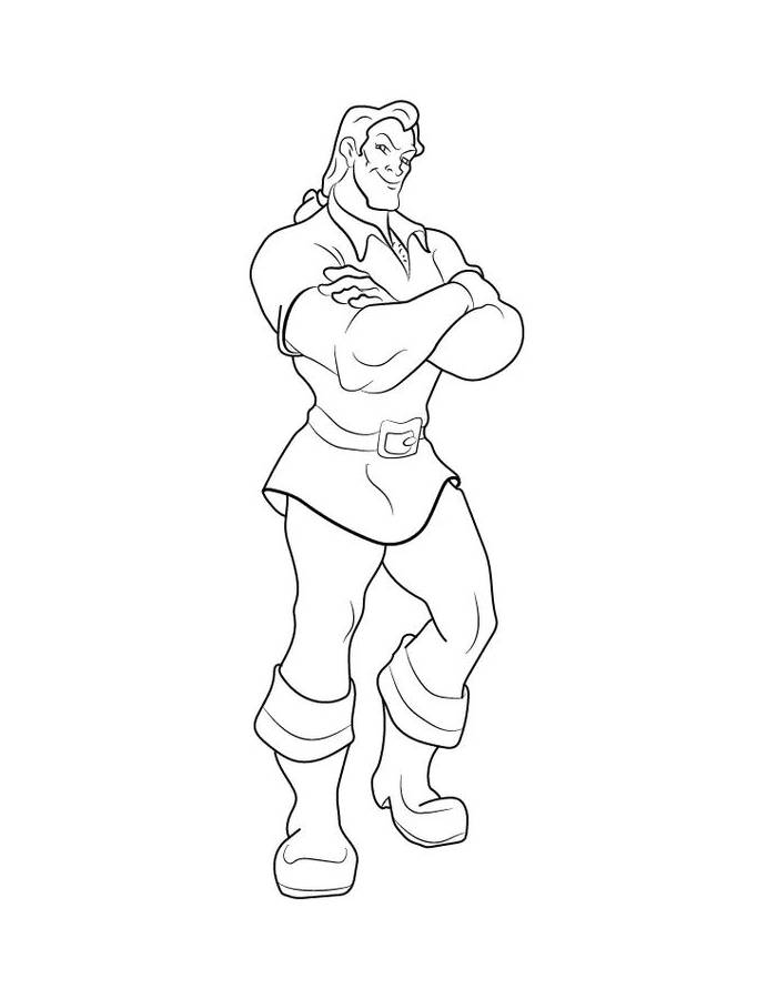 Disney Villains Gaston Coloring Page