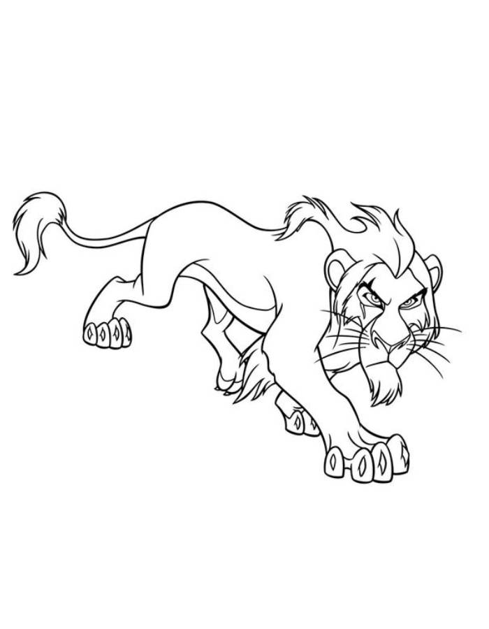 Disney Villains Scar Coloring Page