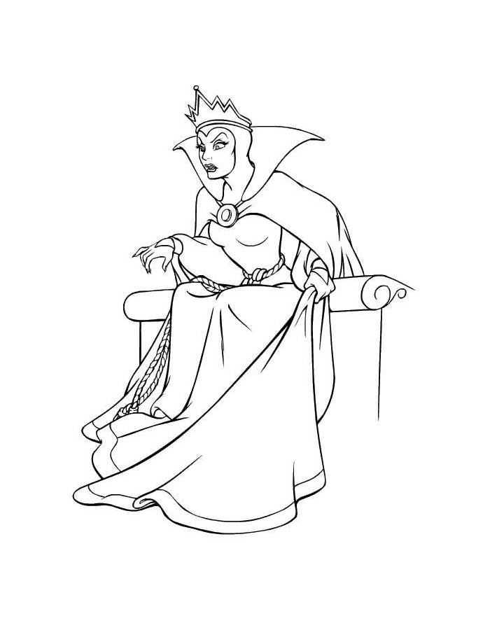 Disney Villains The Evil Queen Coloring Page