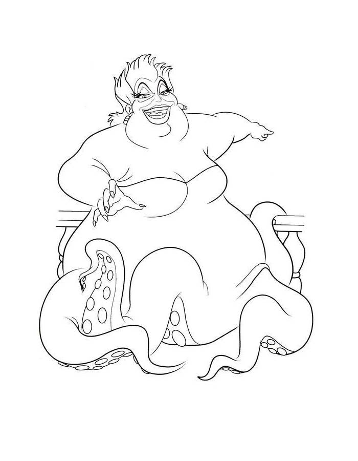 Disney Villains Ursula Coloring Page