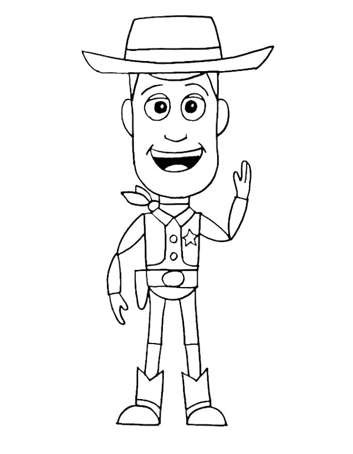 Disney Woody Coloring Page