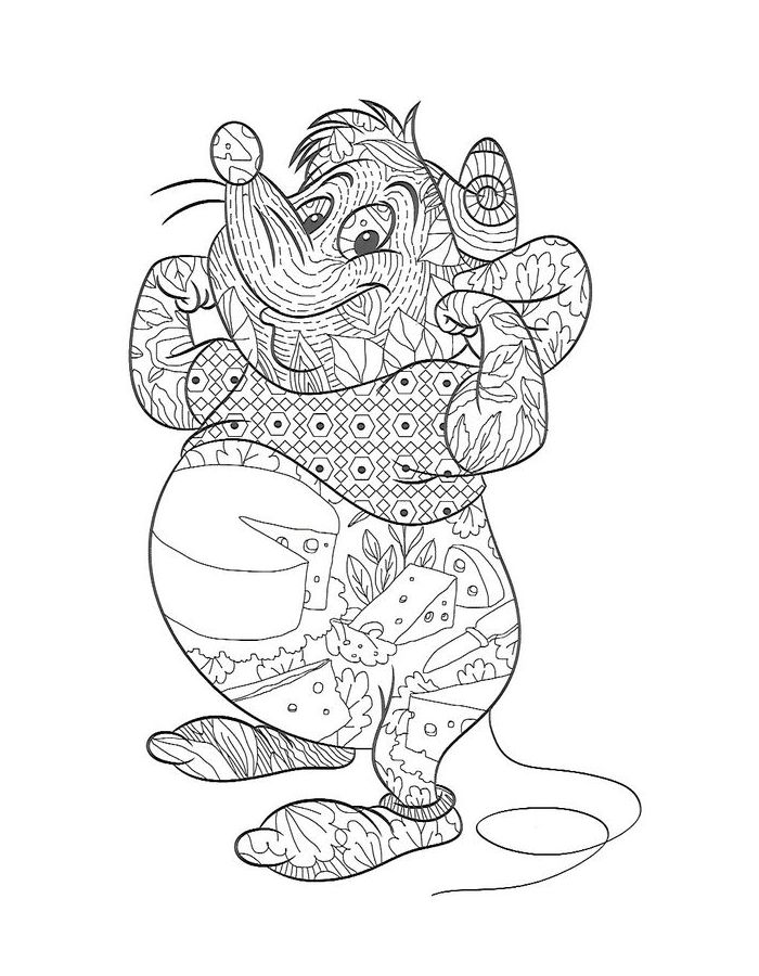 Disney Zentangle Coloring Page