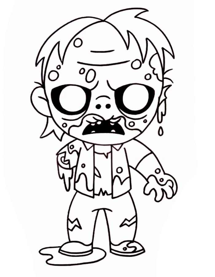 Disney Zombie Coloring Page