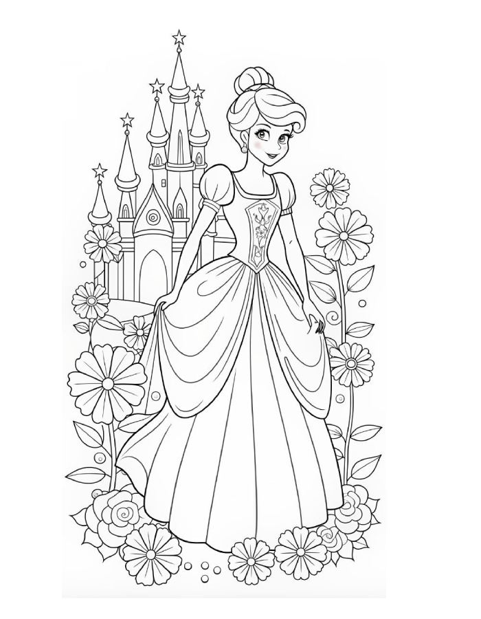 Disneyland Book Coloring Page