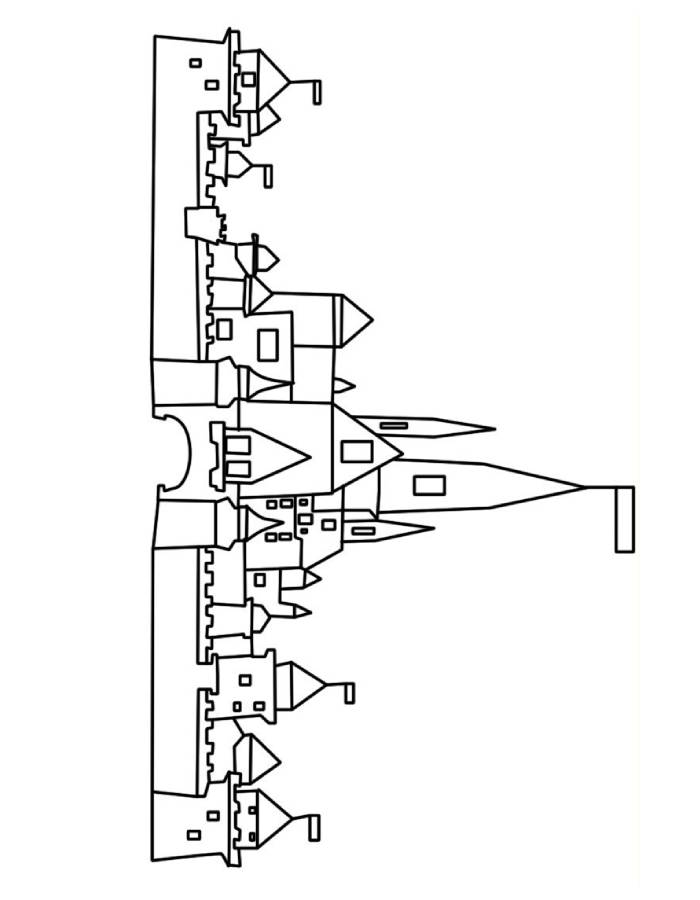 Disneyland Outline Coloring Page