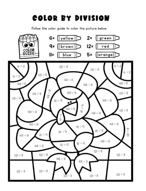 Division Color By Number