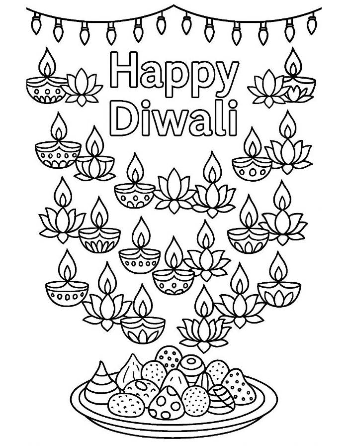 Diwali Coloring Pages Free Printable PDF Diwali Coloring Pages Free Printable PDF