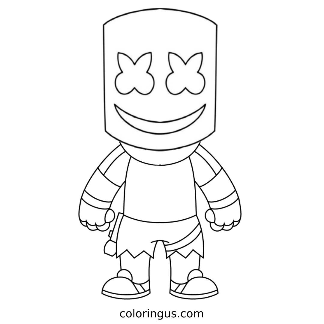 Fortnite coloring pages free printable illustrations
