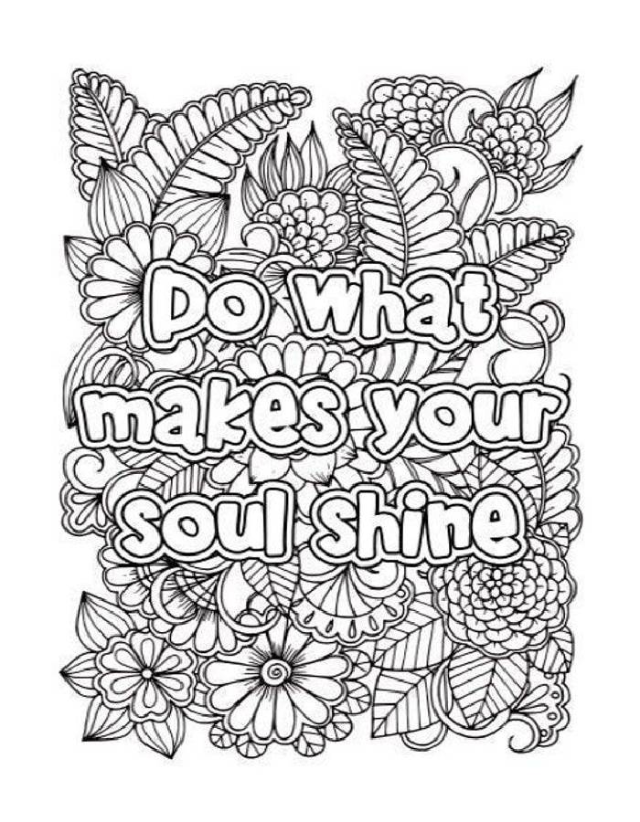 Do What Makes Your Soul Shine Monday Mandala Coloring Page
