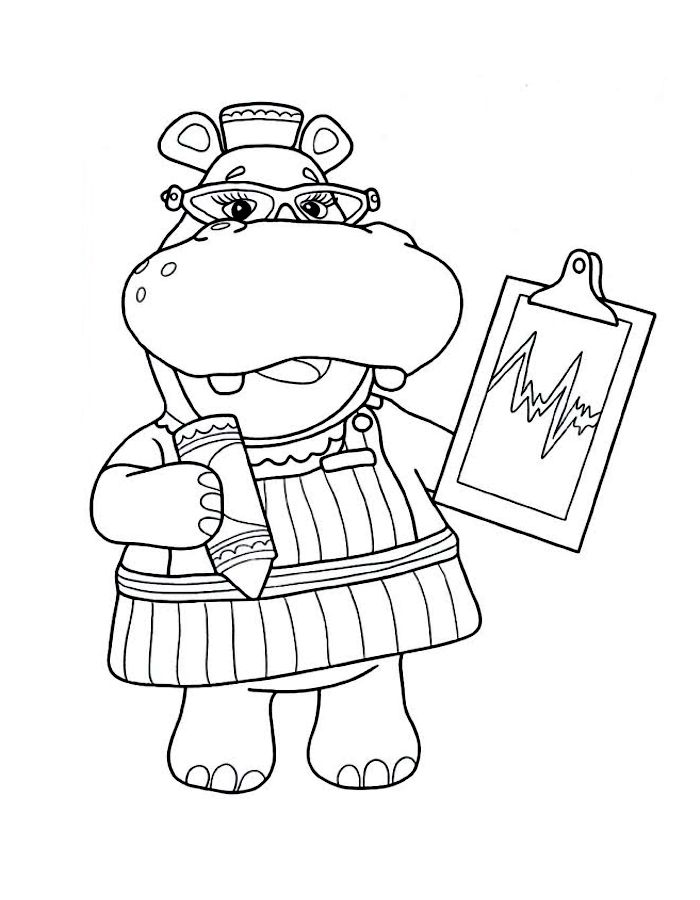 Doc Mcstuffins Hallie Coloring Page