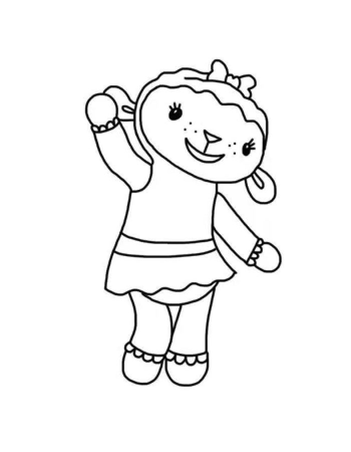 Doc Mcstuffins Lambie Coloring Page