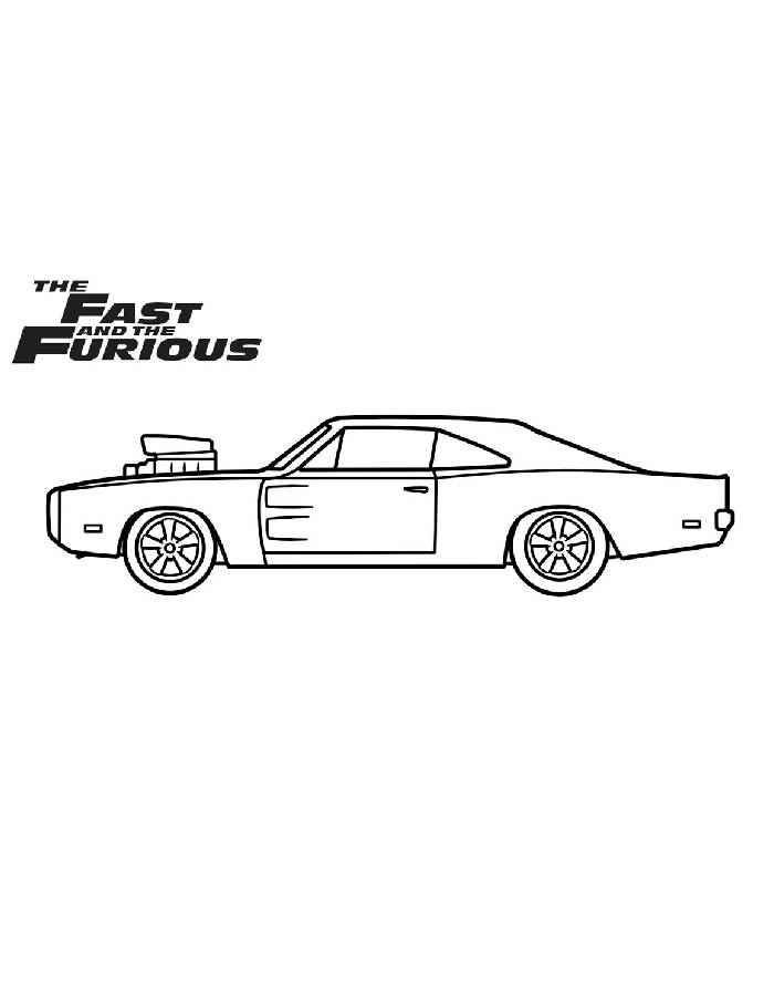 Dodge Charger Fast And Furious Coloring Page
