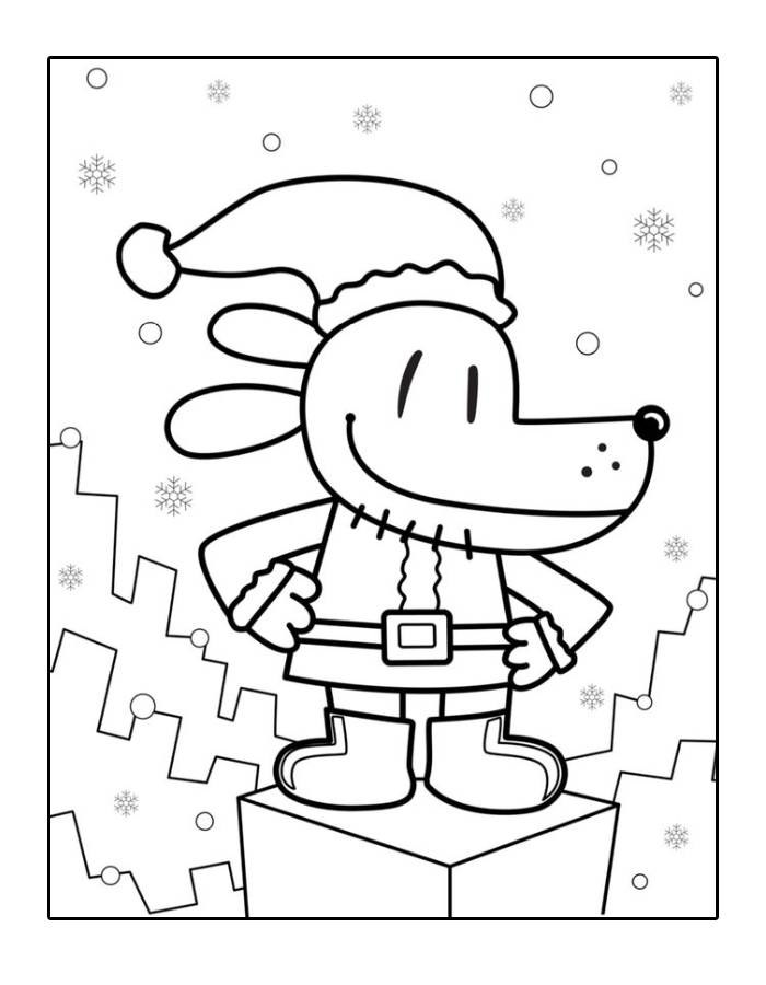 Dog Man Drawing Dog Man Drawing Coloring Page