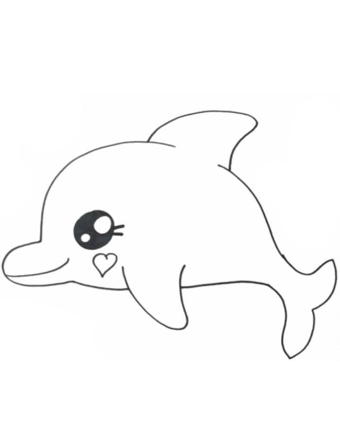 Dolphin Pictures To Print For Free Coloring Page