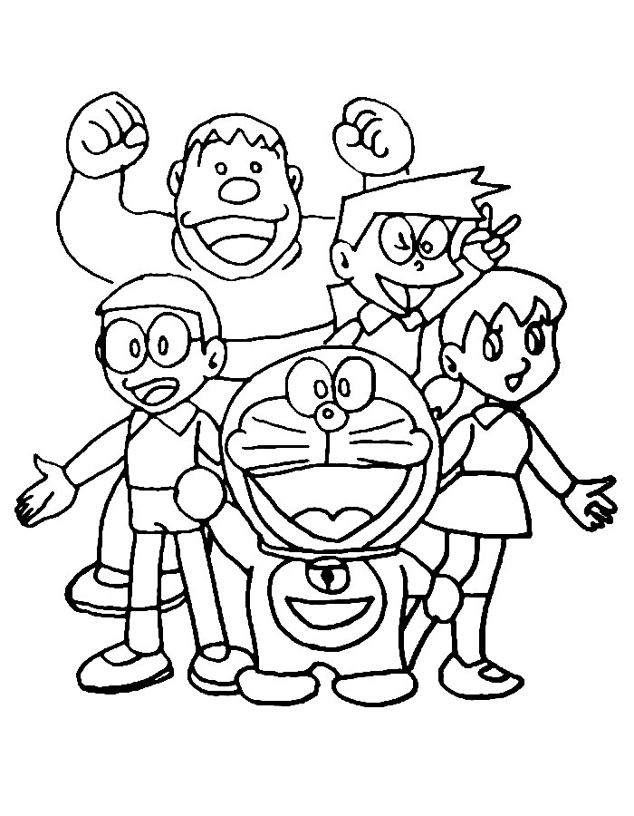 Doraemon Character Coloring Page