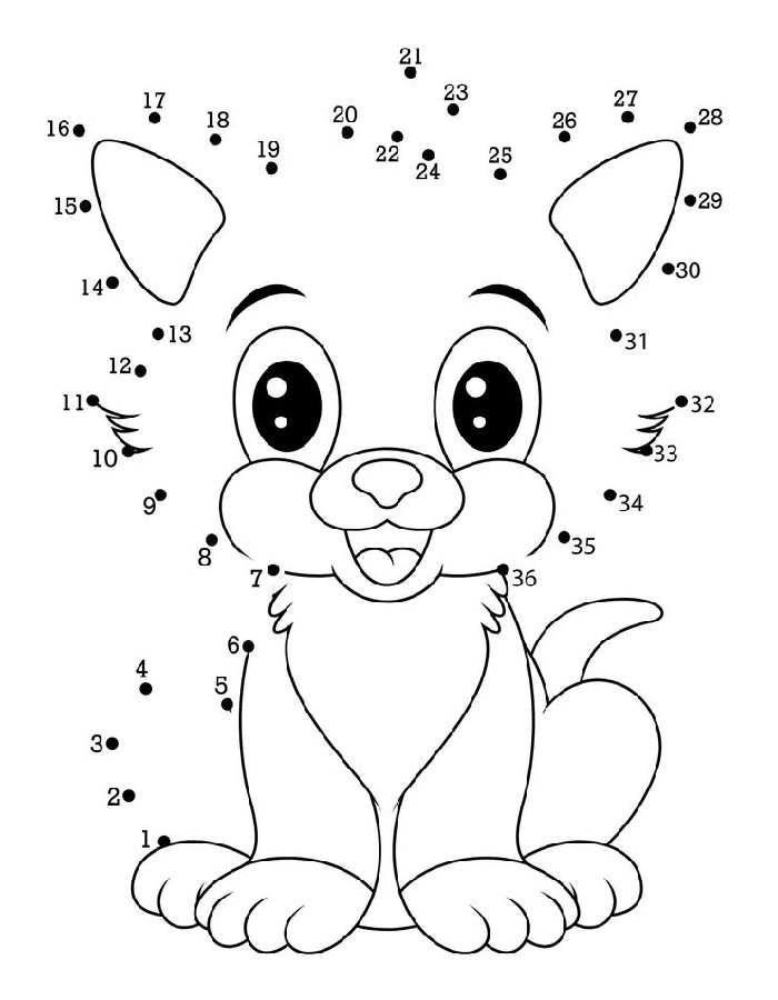 Dot To Dot Outline Pdf Coloring Page