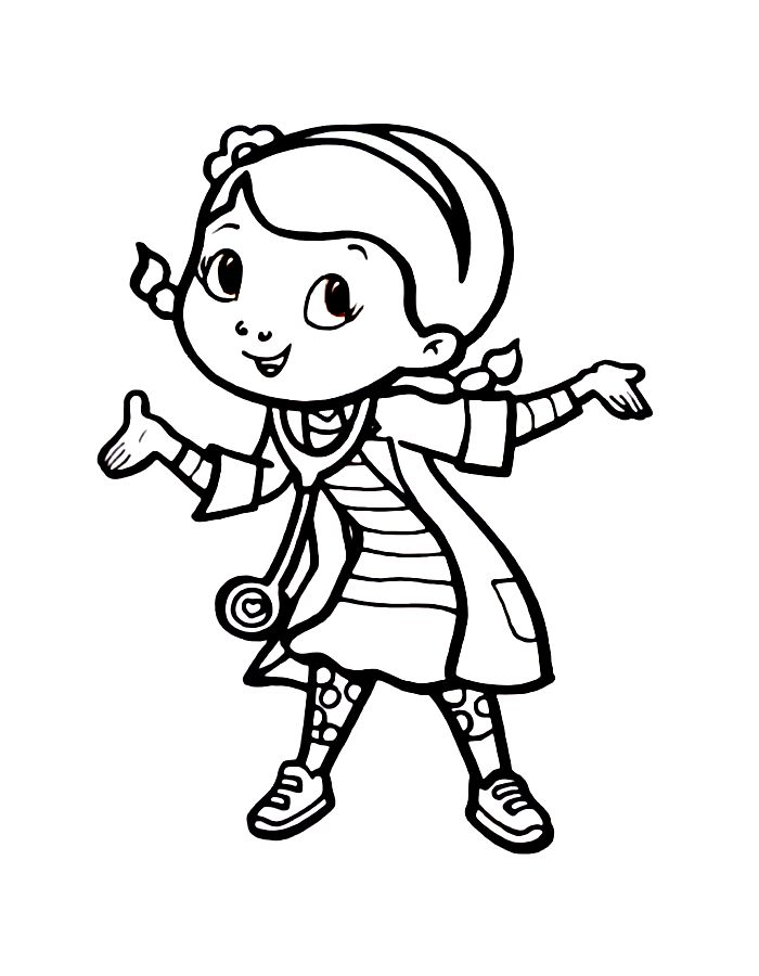 Dottie Mcstuffins Art For Kid Coloring Page