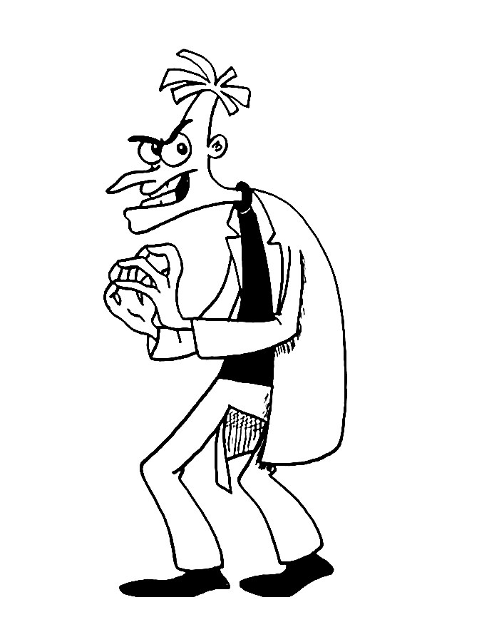 Dr. Heinz Doofenshmirtz Coloring Page