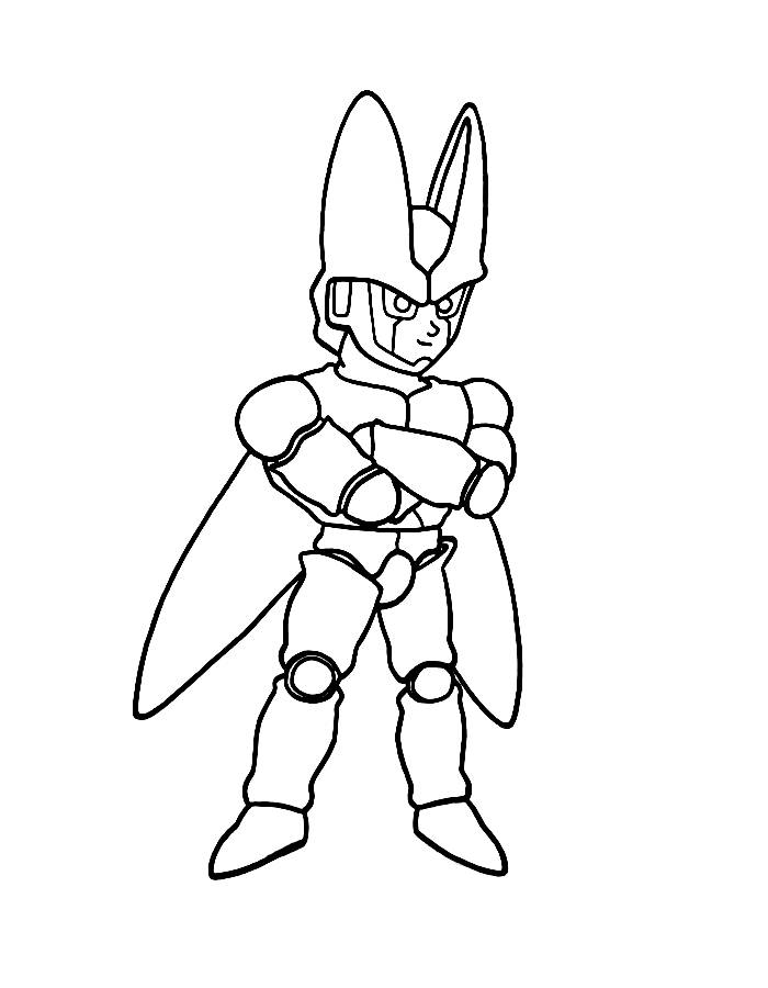 Dragon Ball Z Cell Drawing Coloring Page