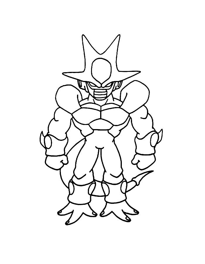 Dragon Ball Z Cooler Drawing Coloring Page