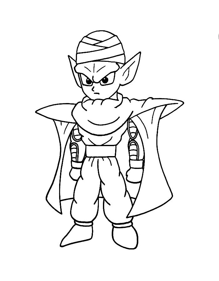 Dragon Ball Z Piccolo Drawing Coloring Page