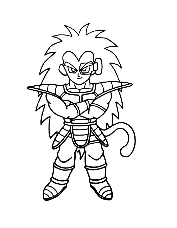 Dragon Ball Z Raditz Coloring Page