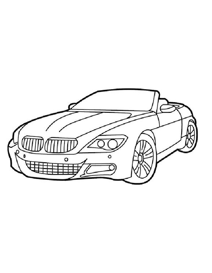 Drawing Bmw M6 Coloring Page