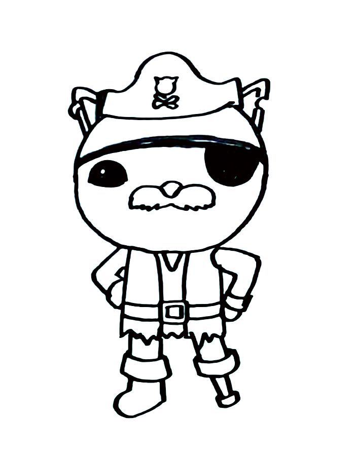 Drawing Calico Jack From The Octonauts Coloring Page