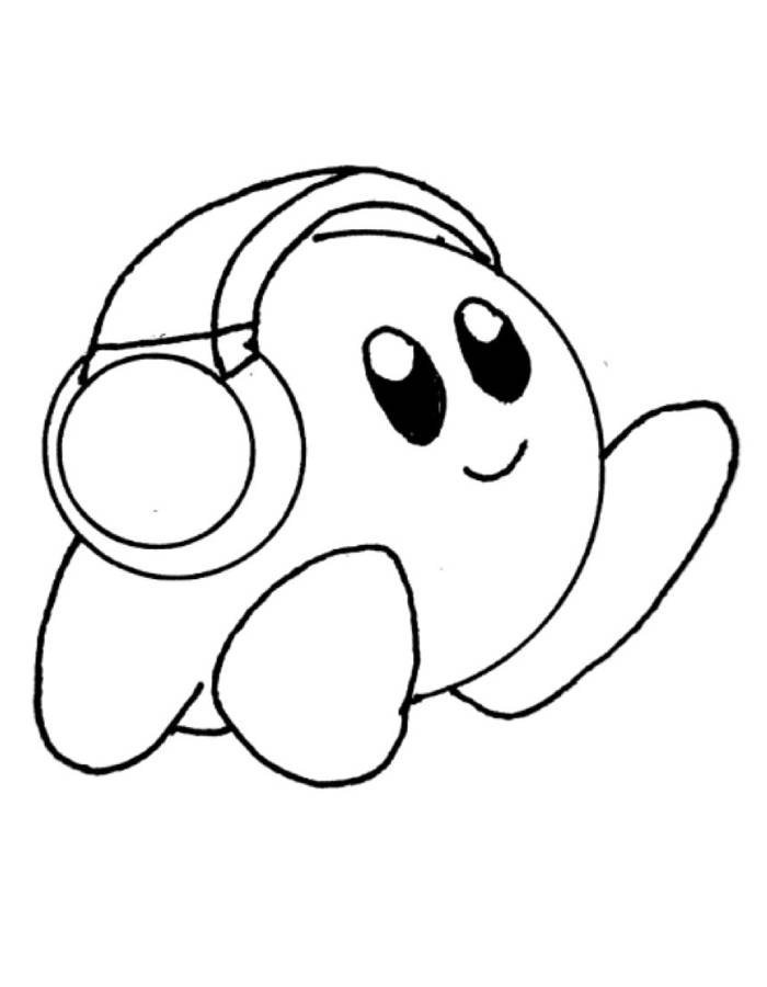 Drawing Kirby With Headphones