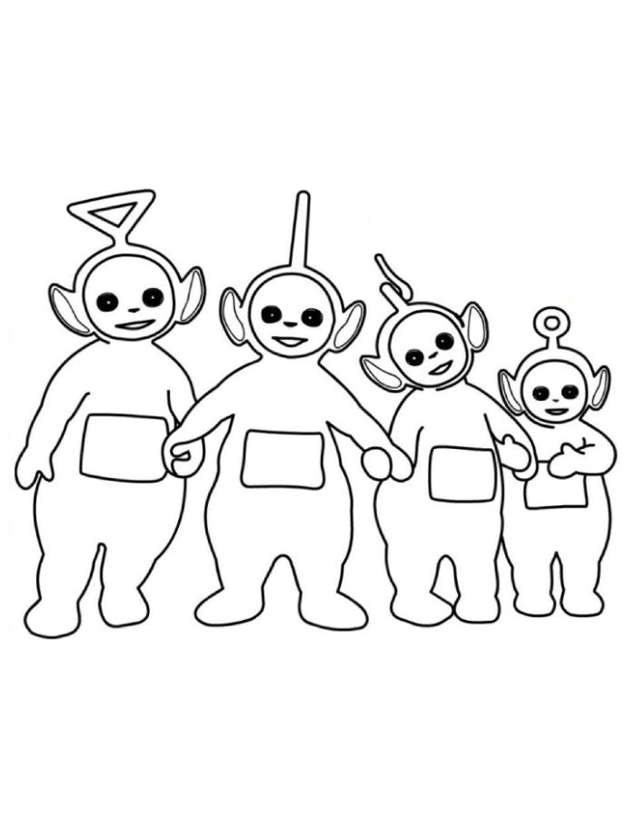 Drawing Teletubbies Coloring Page