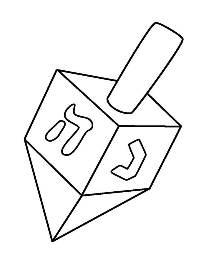 Dreidel Hanukkah Coloring Page