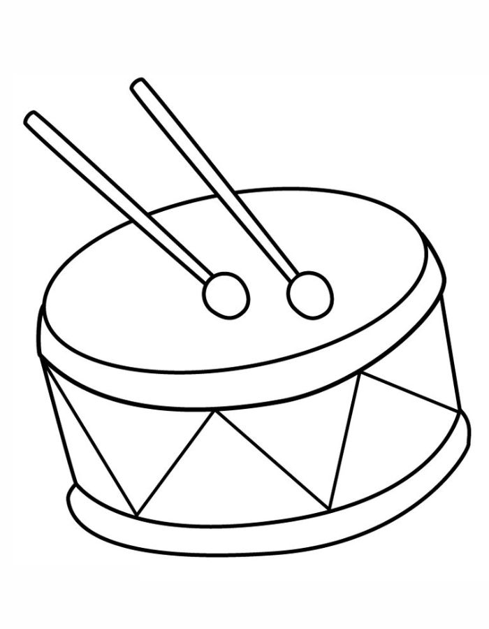 Drum Line Art Coloring Page