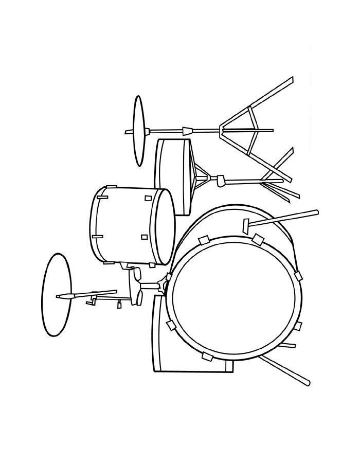 Drum Set Coloring Page