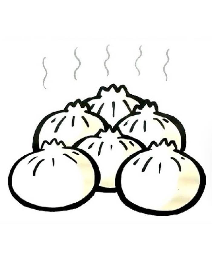 Dumpling Coloring Page