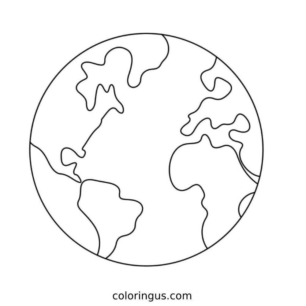 Earth picture to color