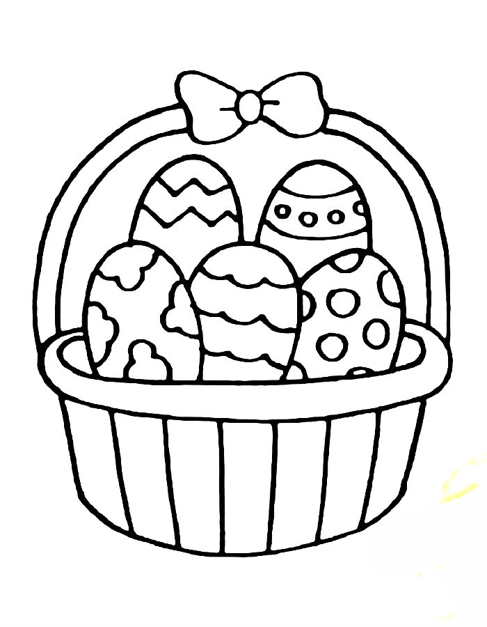 Easter Basket Coloring Page