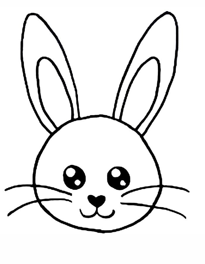 Easter Bunny Face Coloring Page