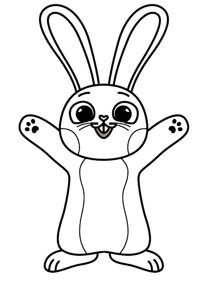 Easter Bunny Picture To Color Coloring Page